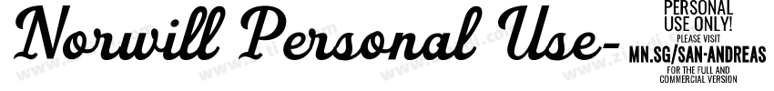 Norwill Personal Use字体转换